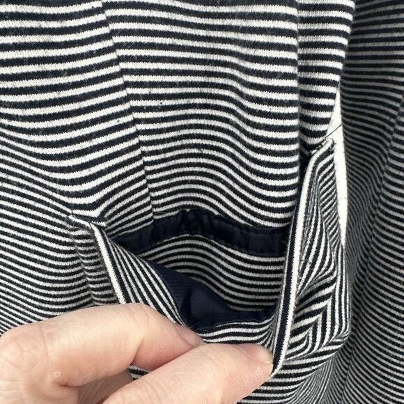 Gap Jacket Womens 2 The Academy Blazer Blue White Striped Preppy Coastal - Picture 5 of 8